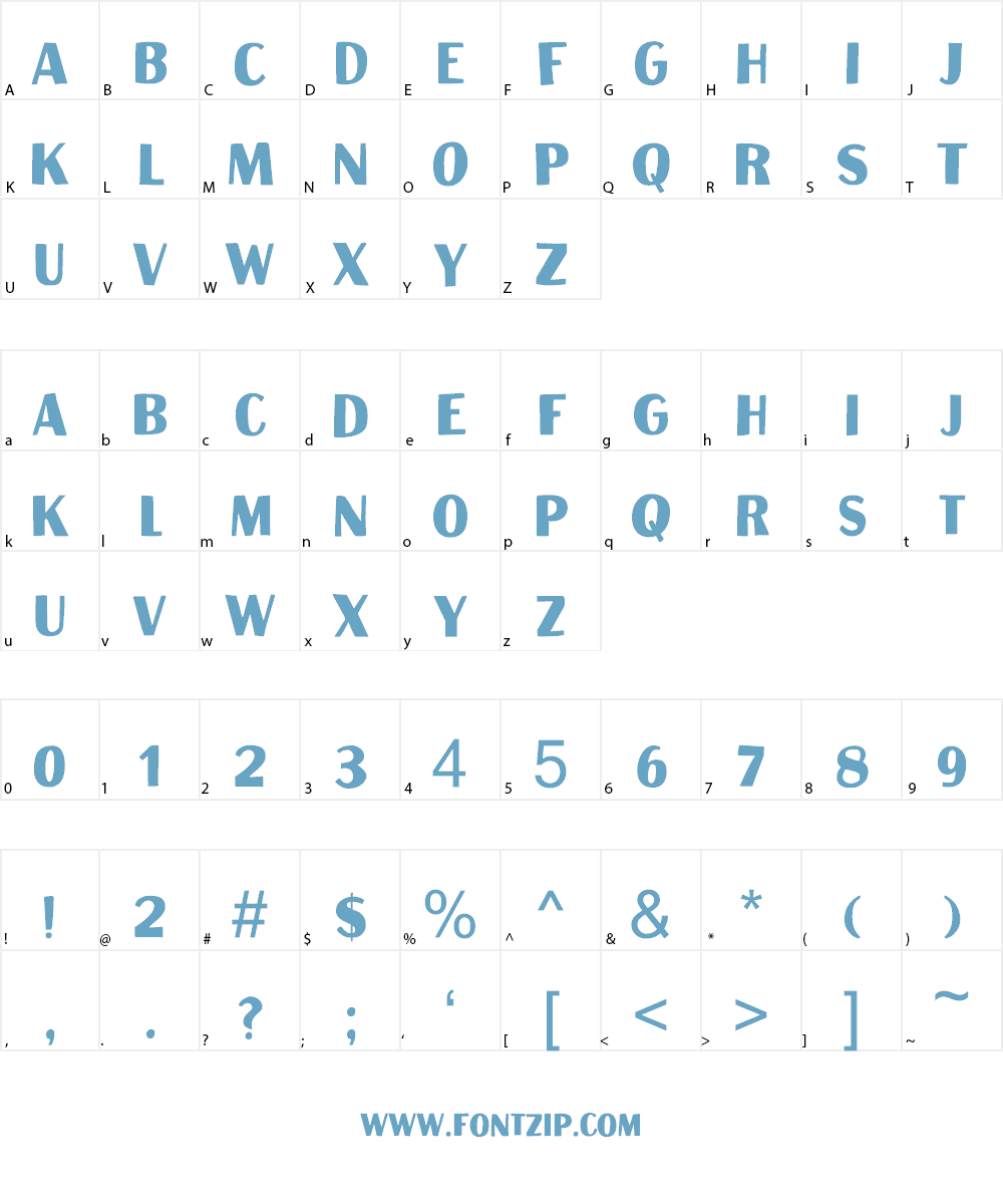 Aficionado Font Character