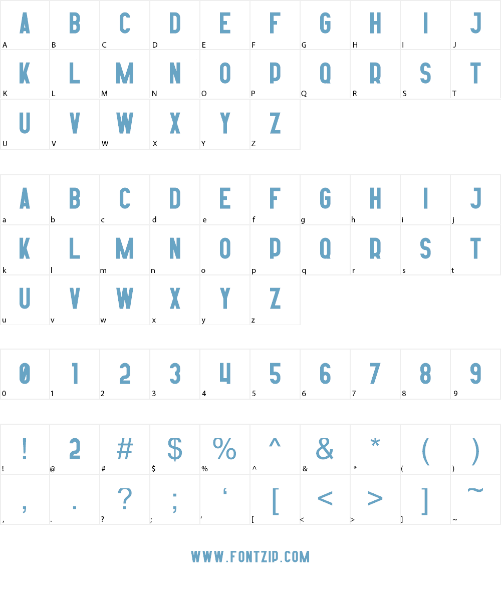 Afterclap Font Character