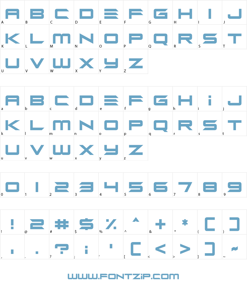 Alien Mine Font Character