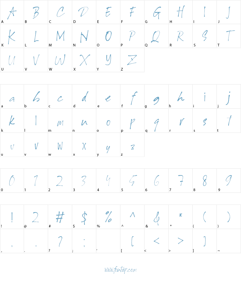Allington Font Character