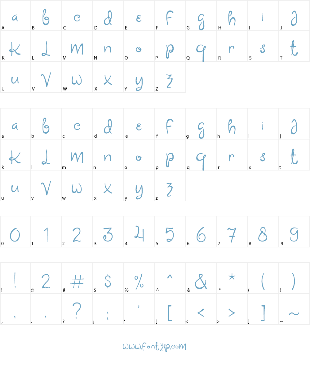Always Lucky Font Character