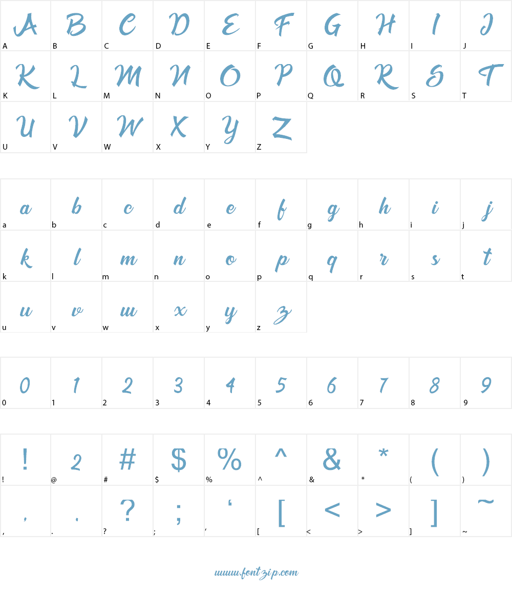 Amaliani Font Character