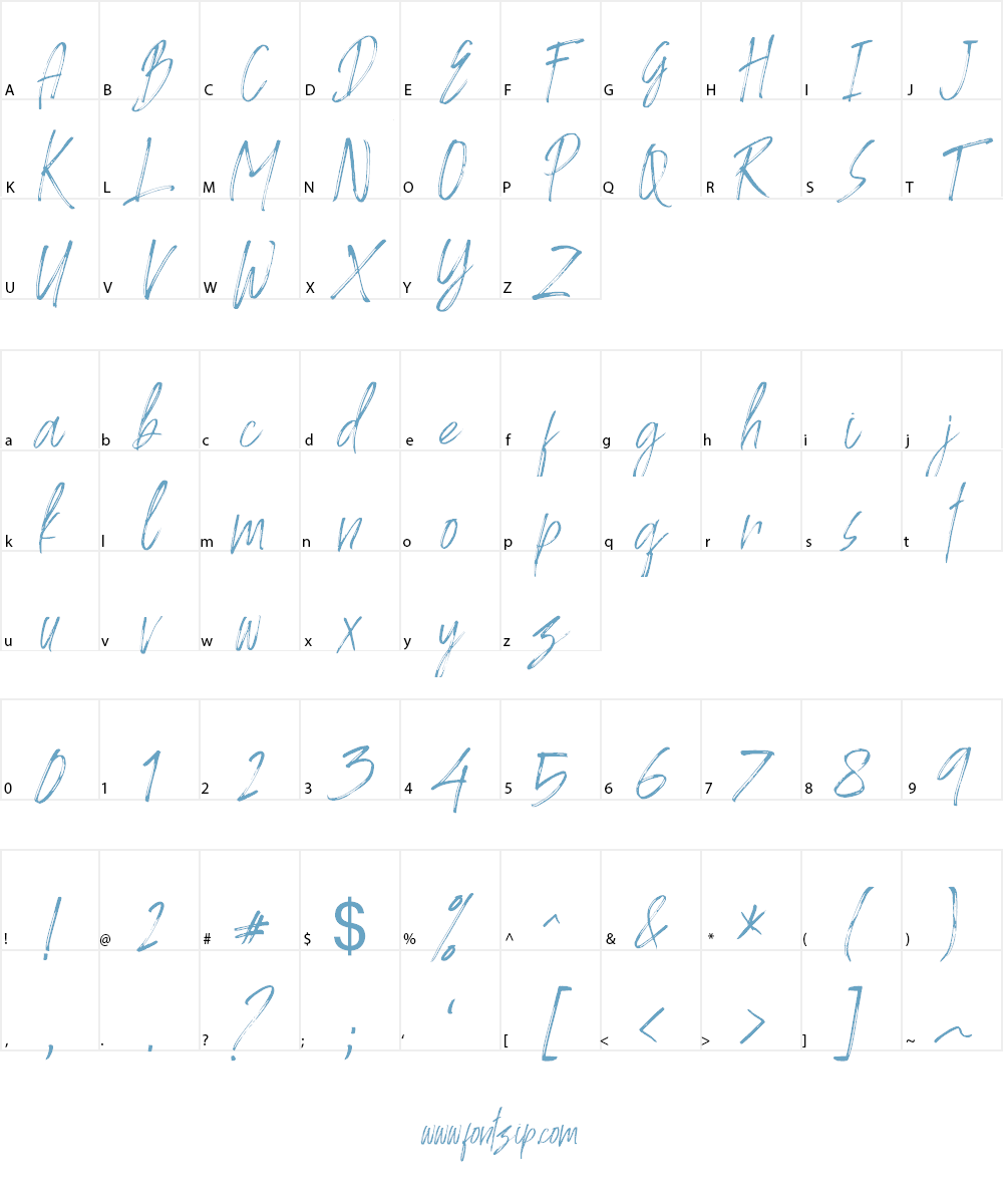 AMBYAR Brush Font Character