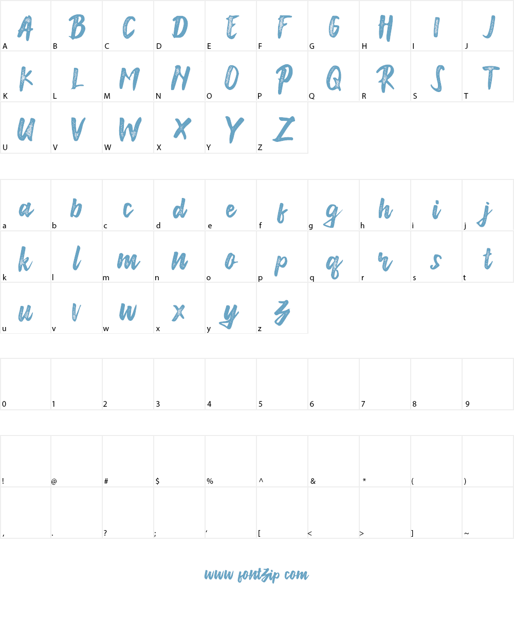 Anonim Rough Script Font Character