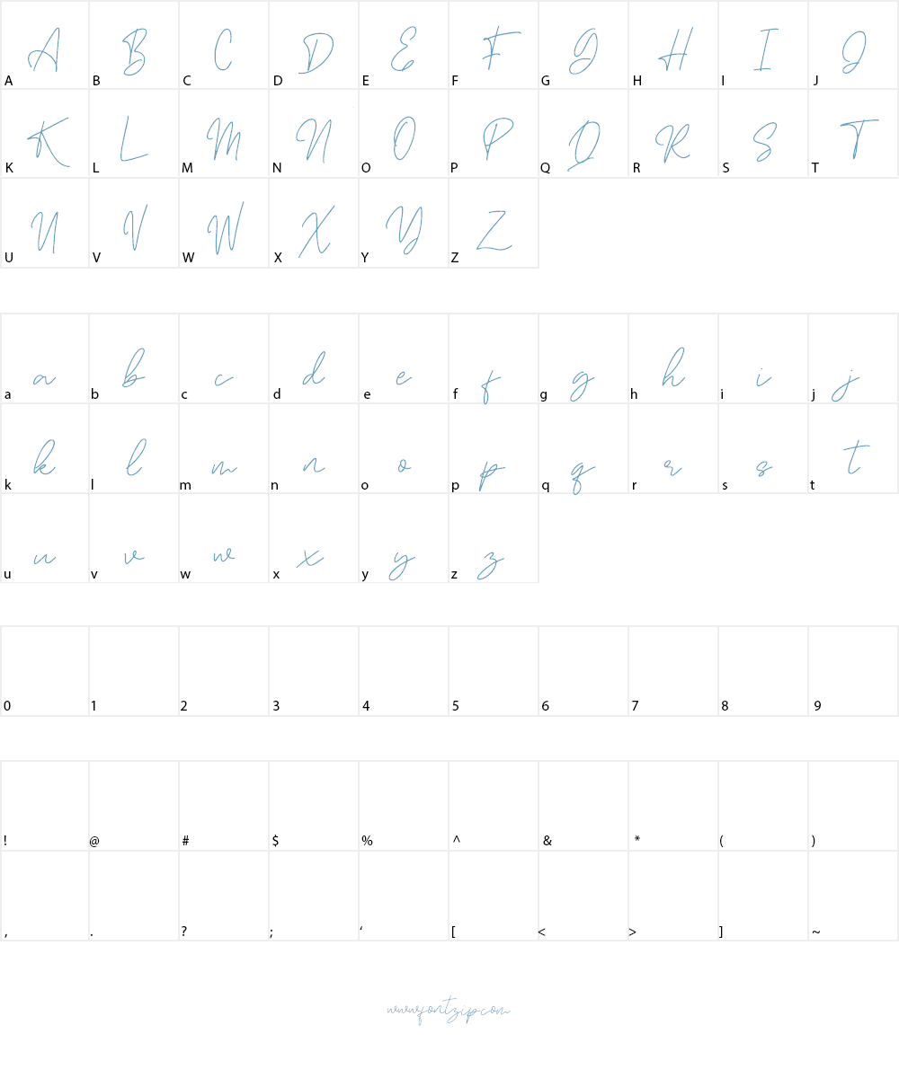 Attahost Font Character