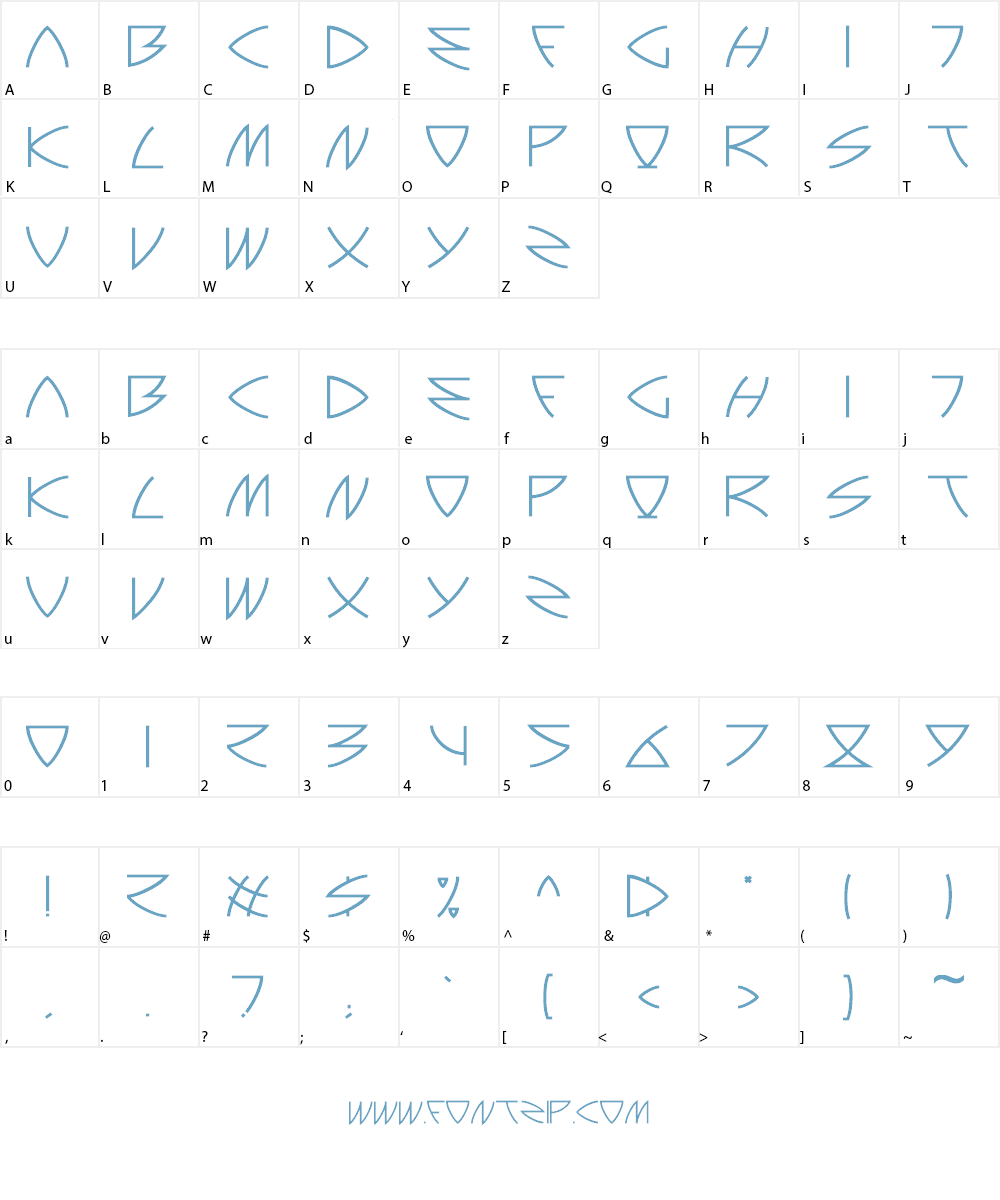 Auriga Font Character