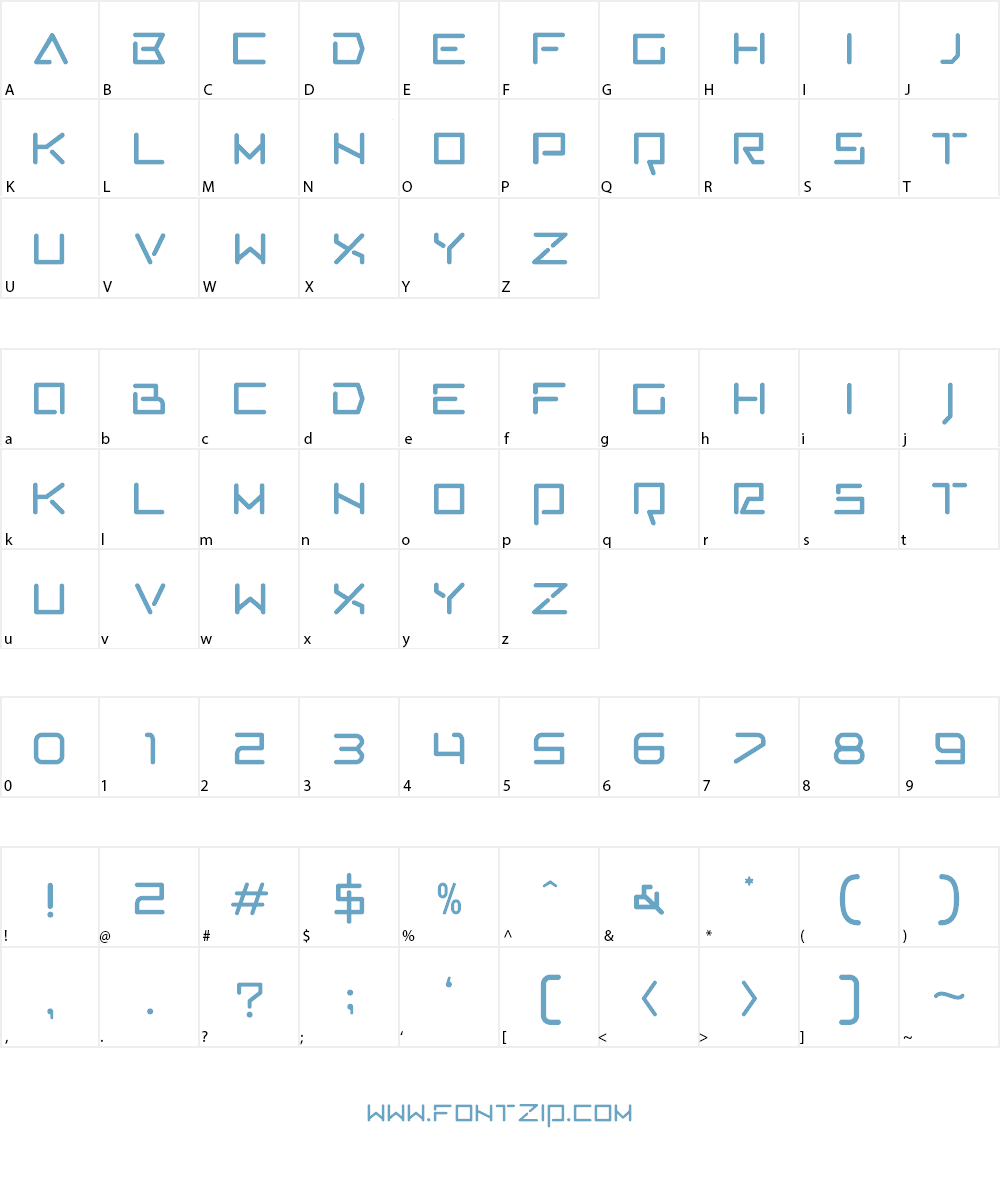 AV Cosmos Font Character