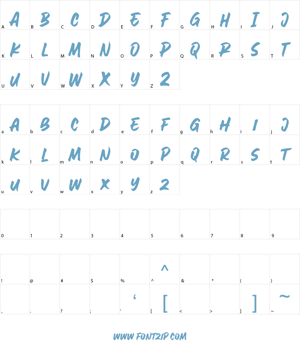 Awesome Journey Brush Font Character