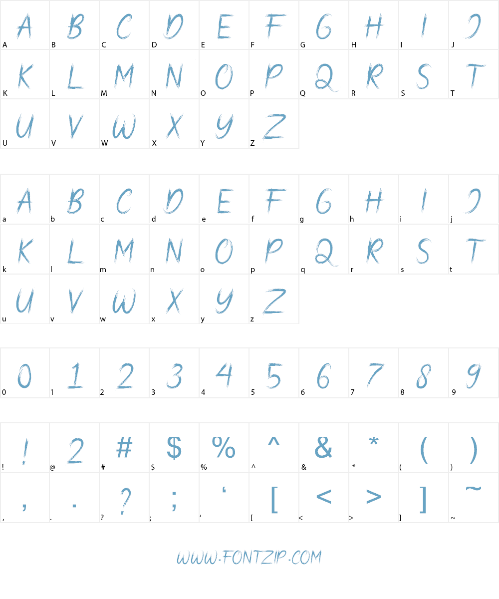 Bad Hunter Brush Font Character