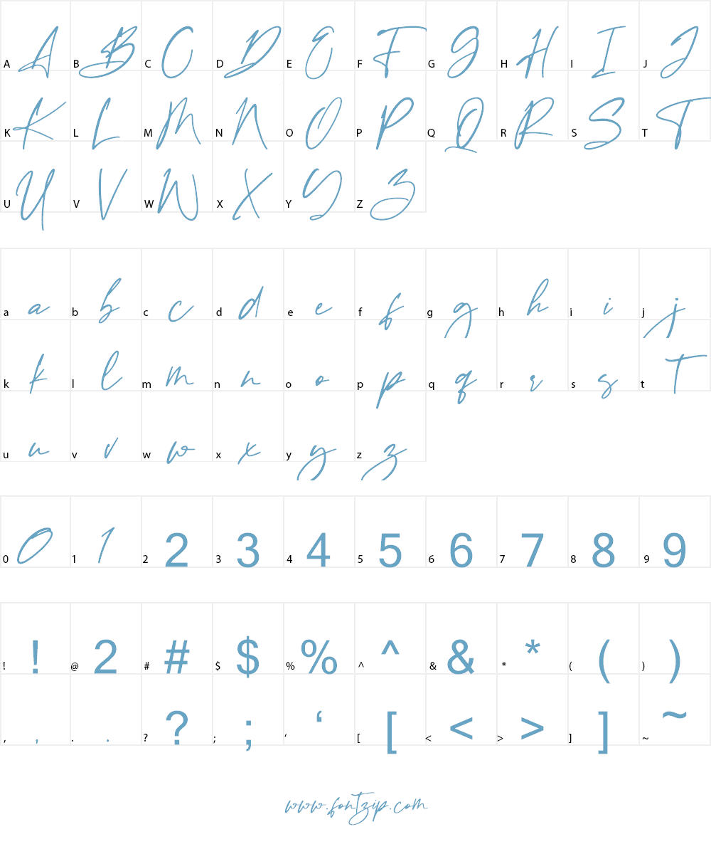 Baekrajan Font Character