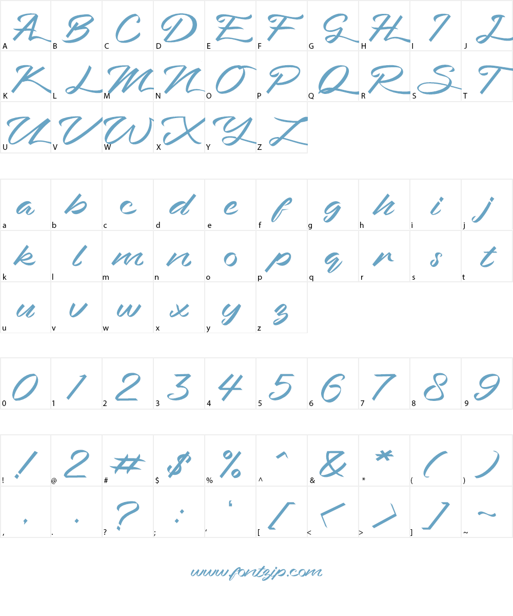 Bahari Font Character