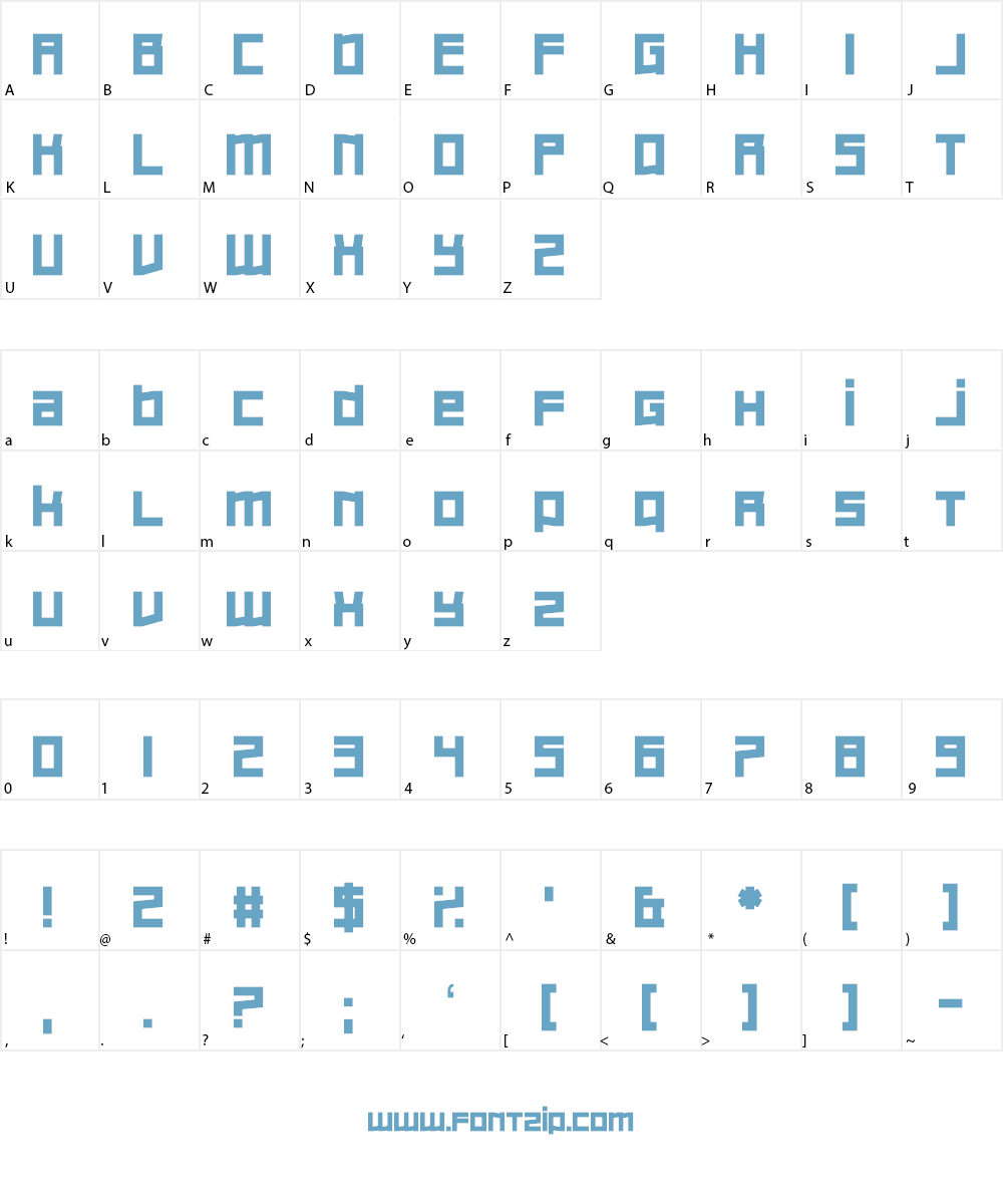 Bankruptcy Font Character