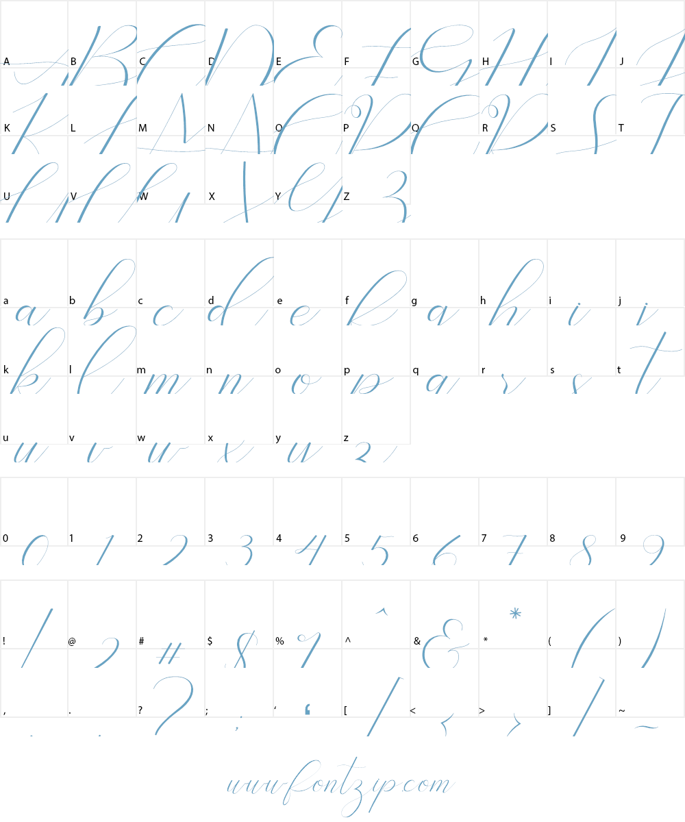 Bathey Font Character