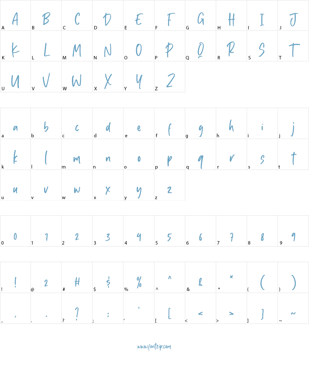 Big Points Font Character