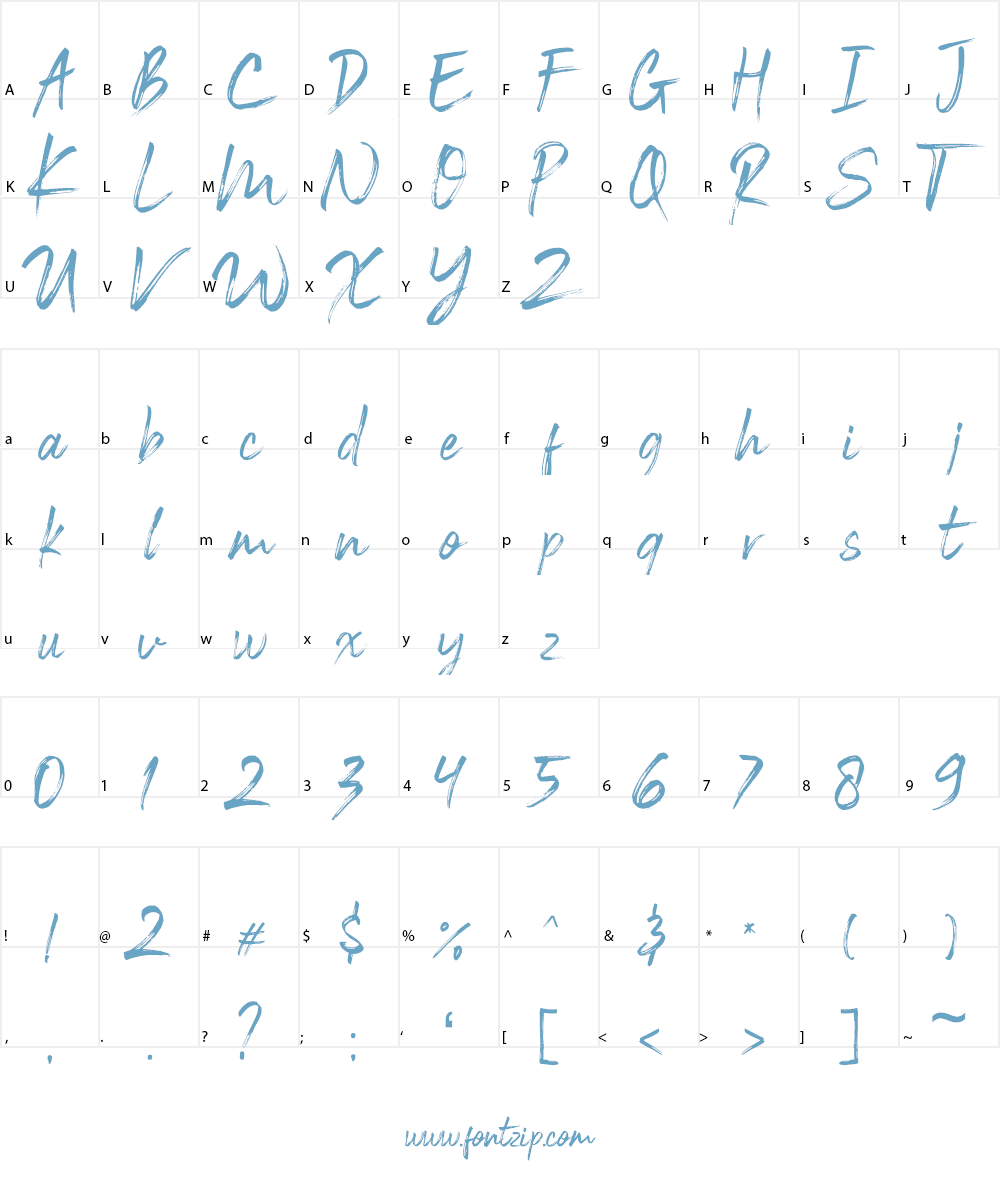 Black Vosten Font Character