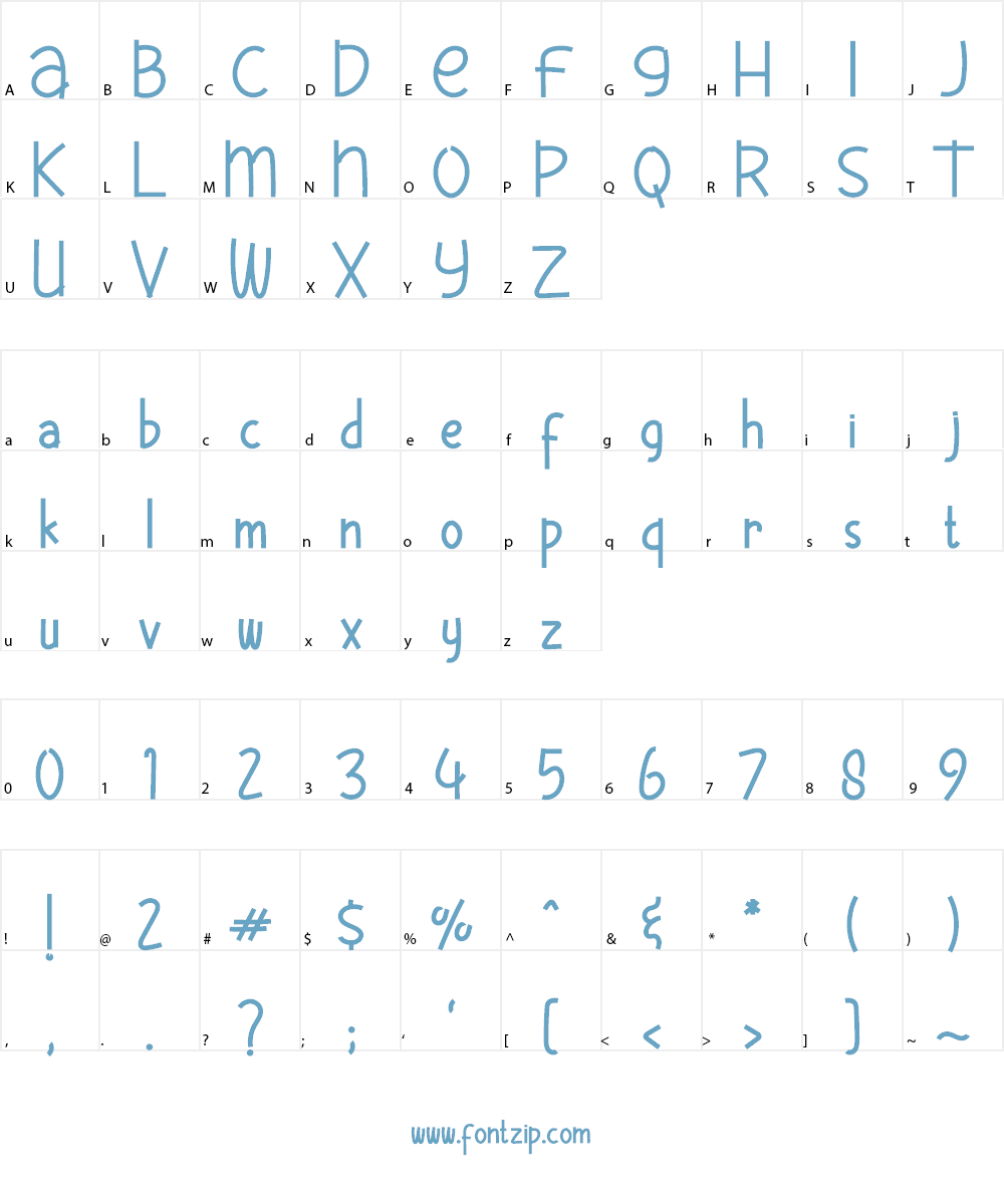 Blackboard School Font Character