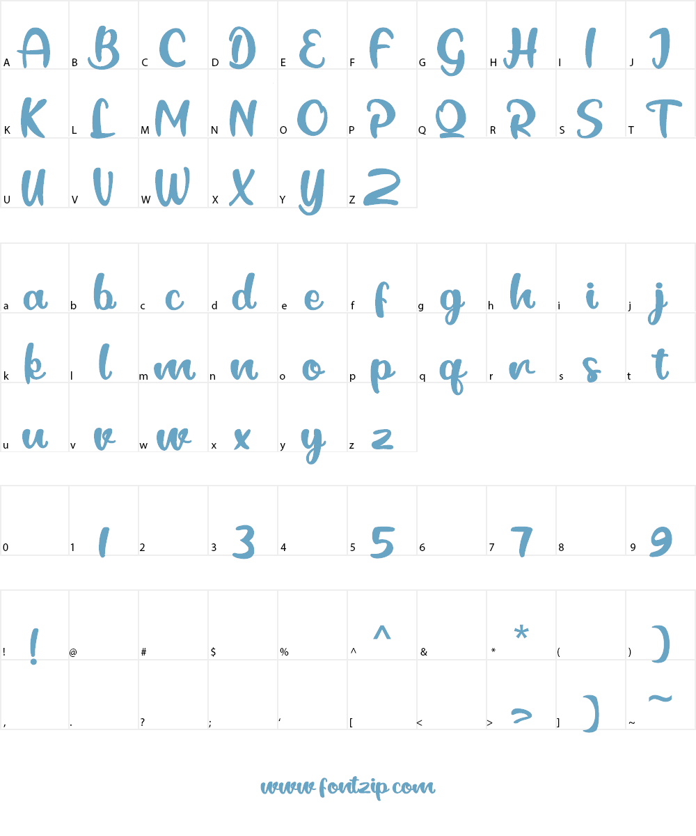 BlackCatty Font Character