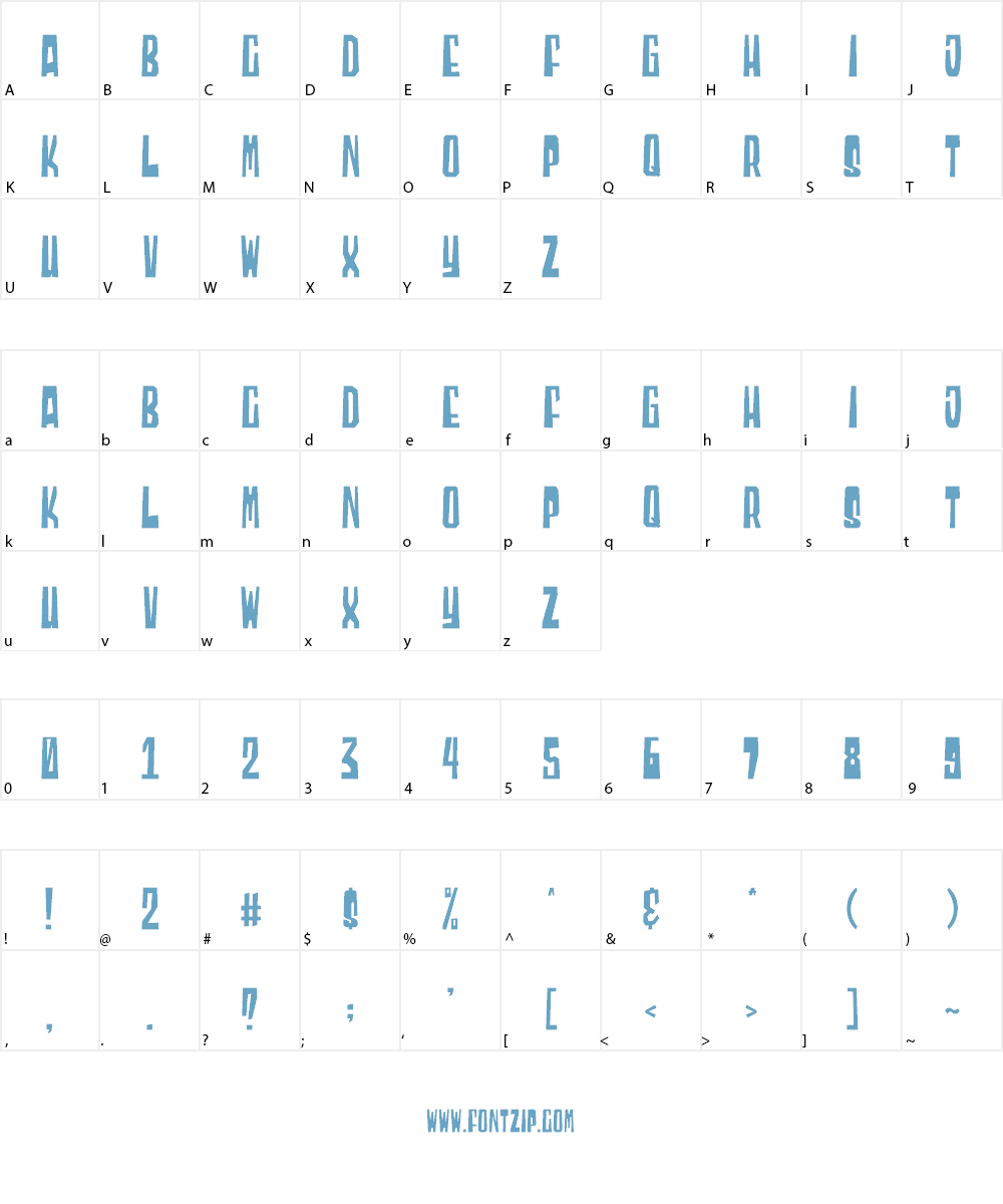 Blocky Font Character