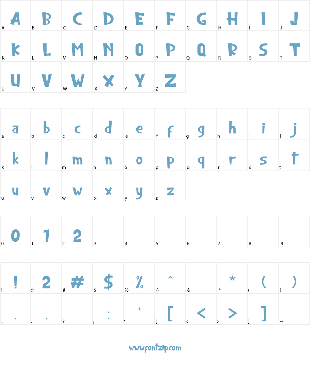Bloody Buzzett Font Character