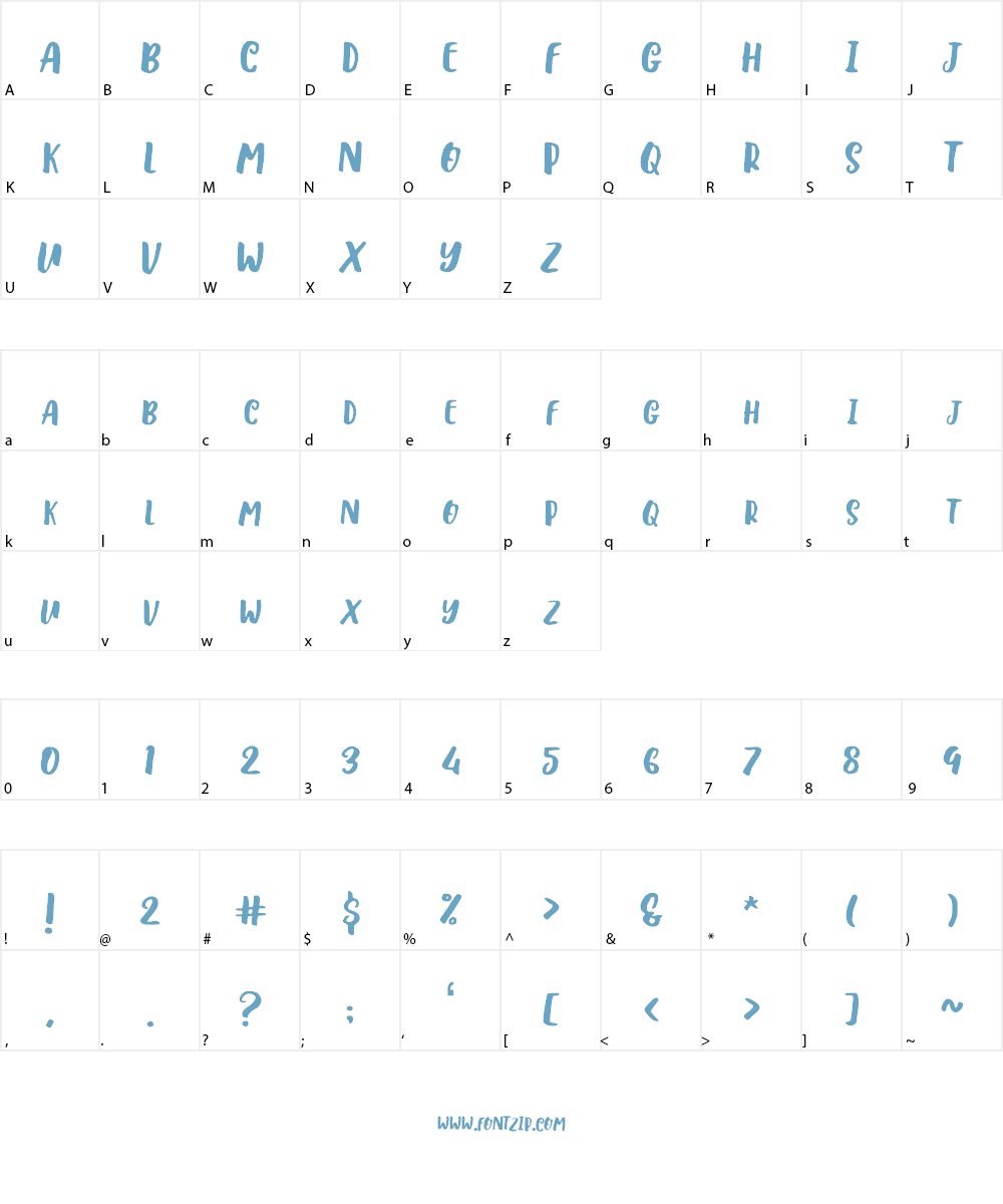 bLuemoTion Font Character