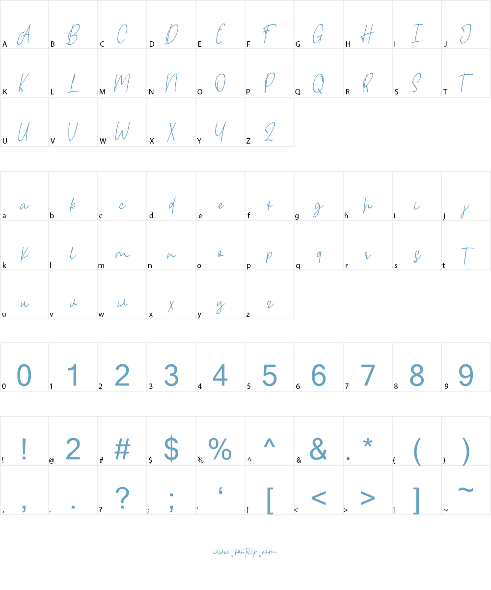 Borgemore Font Character