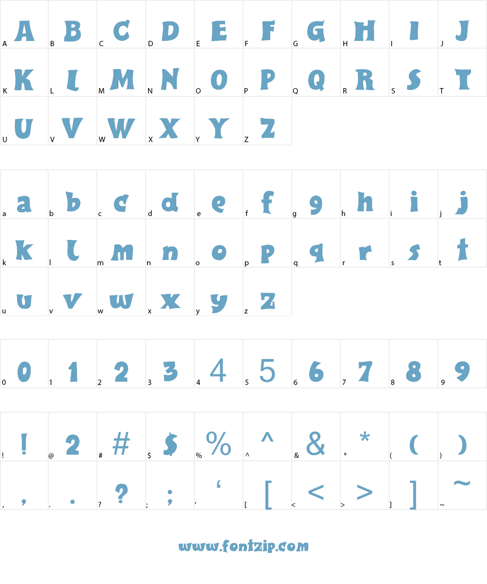 Breadcrumbs DEMO Font Character