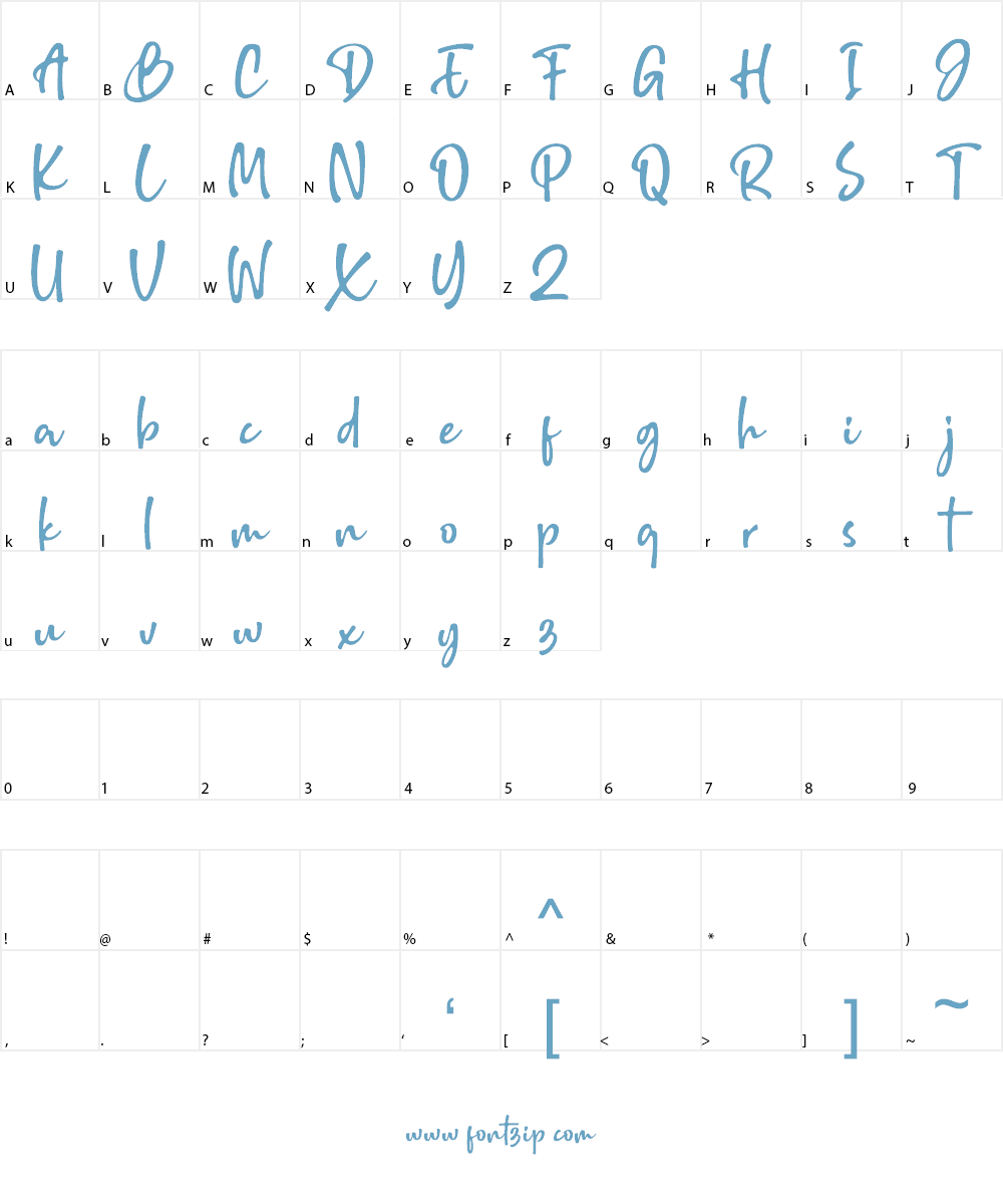 Brillion Rounded Script Font Character