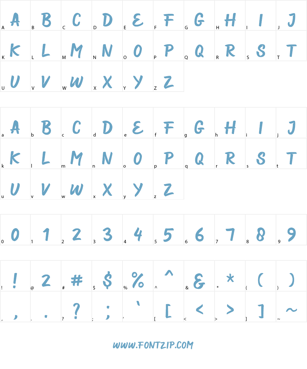 Brushill Font Character