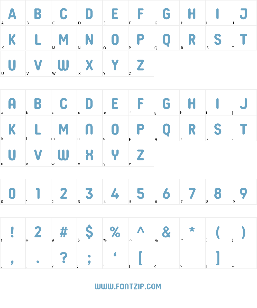 Budokan Rounded Bold Font Character