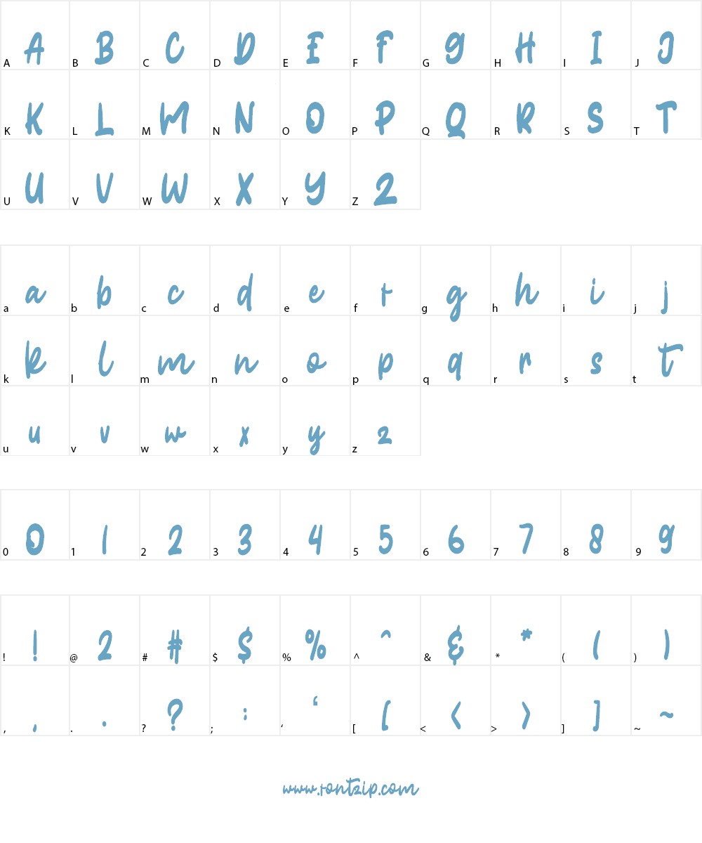 Burgundy Font Character