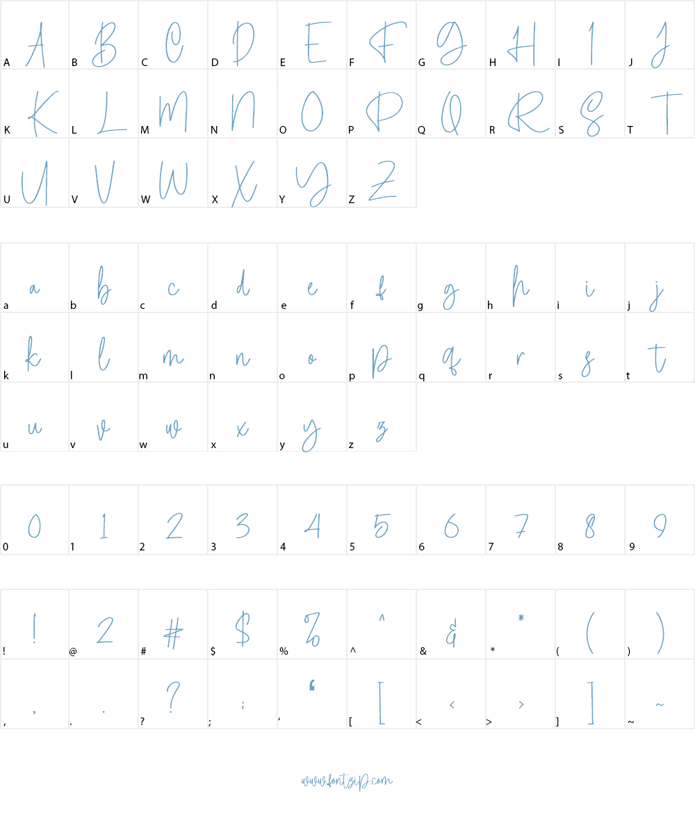 Calledliner Font Character