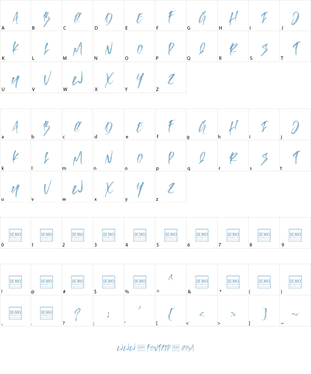 Canadian Brusher Font Character