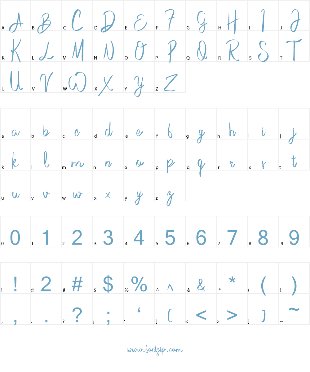 Casstino Font Character