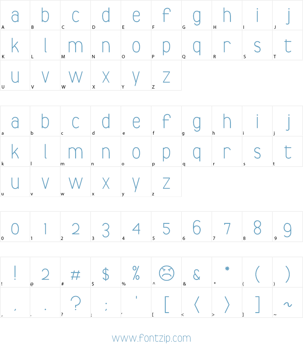 Centralia Font Character