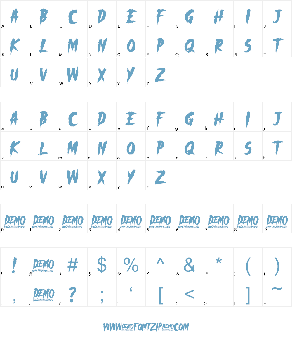 Chaos! Font Character