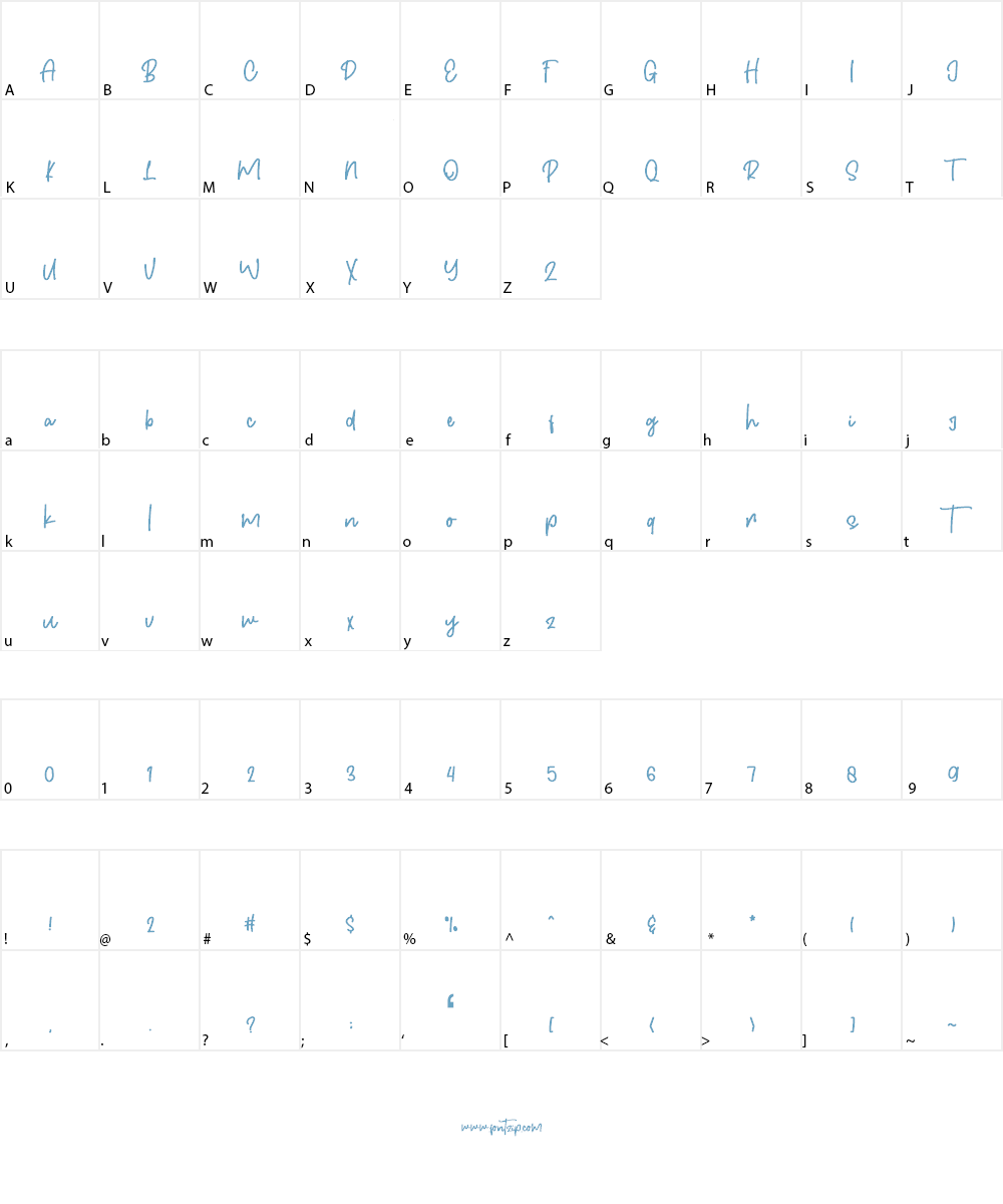 Chillhop Font Character