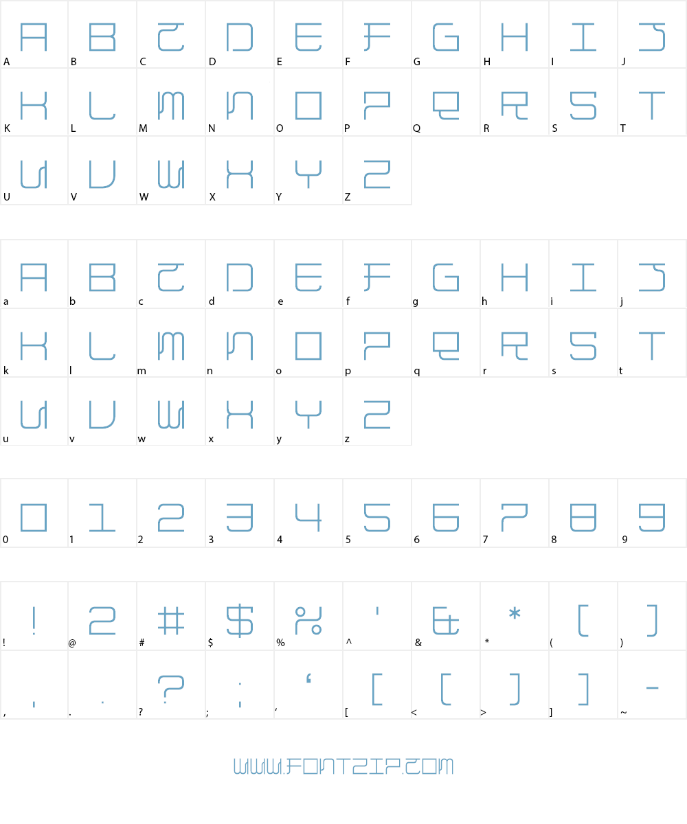 China Fad Font Character