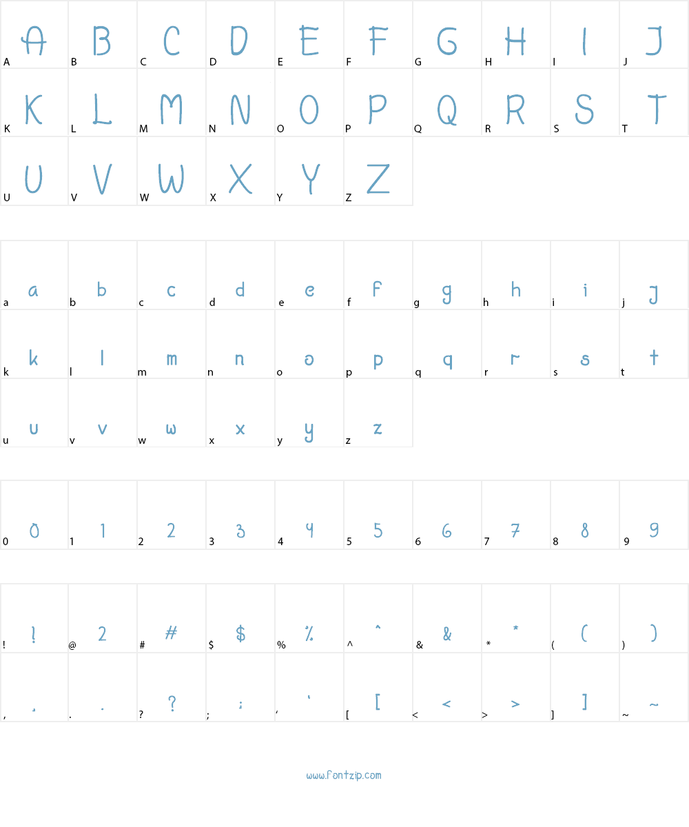Clausly Font Character