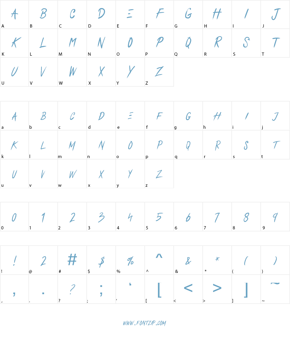 Clawblood Font Character