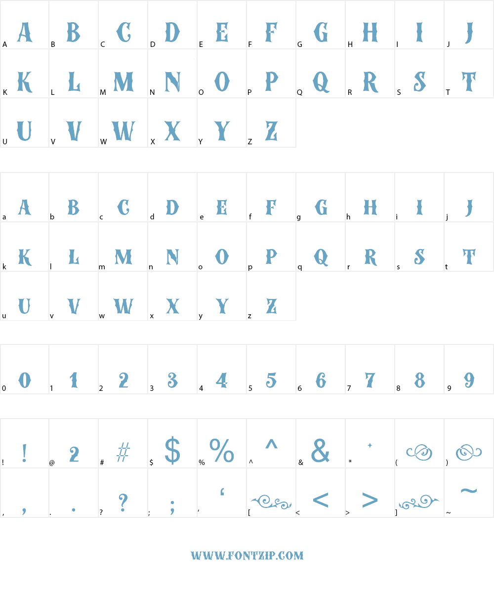 Colder Weather Font Character