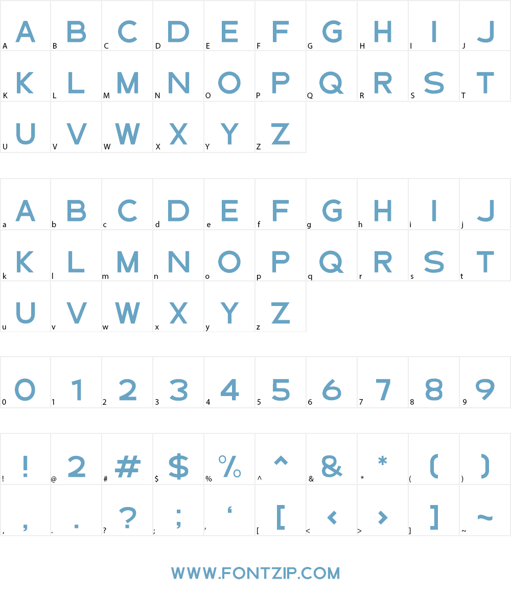 Cosans Pro Font Character