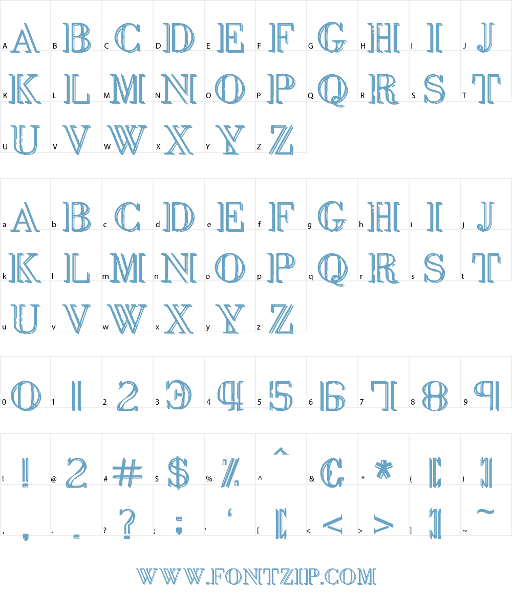 Cowboy Adventure Font Character