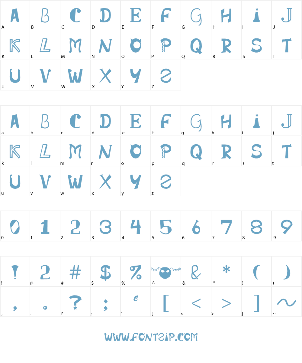 Cranberry Trap Font Character