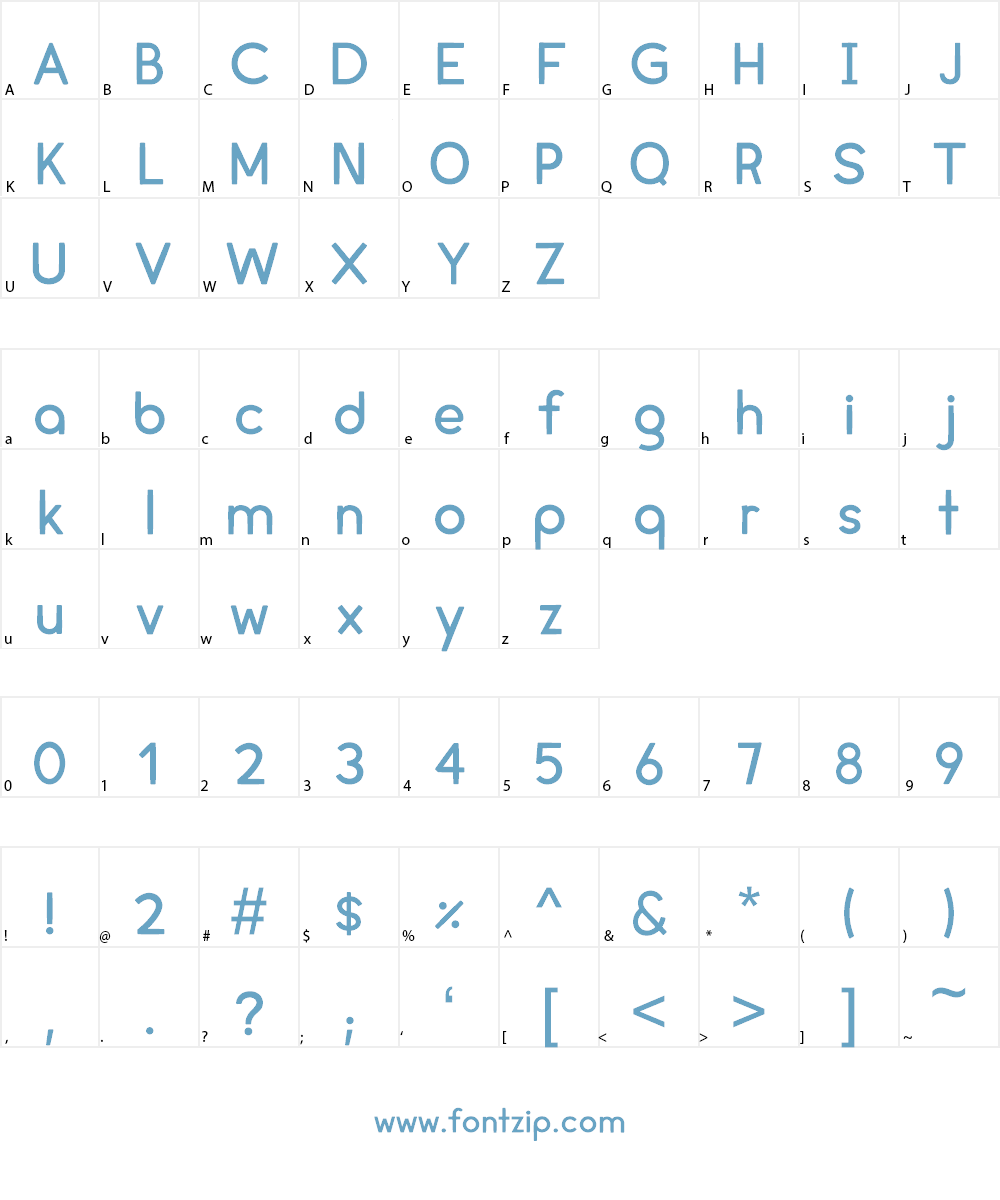 cream Font Character