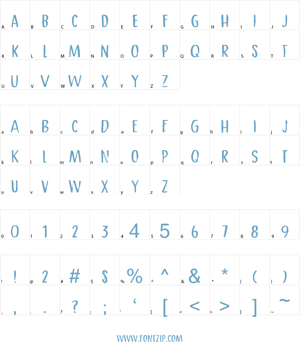 Crimson Skyline Font Character
