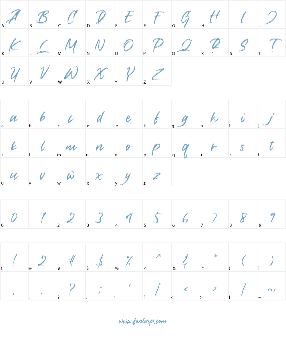 Crushed Font Character