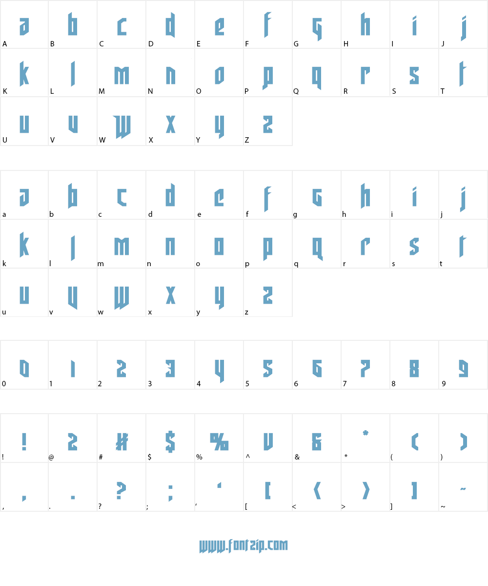 Deathshead Font Character