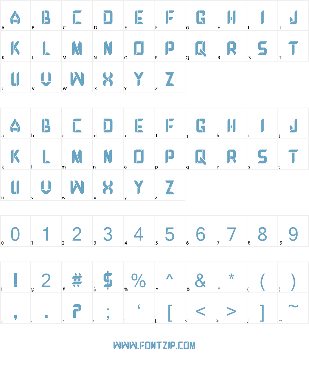 DEBROSEE Font Character