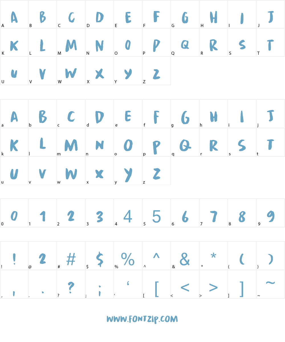 Downhill Dive Font Character