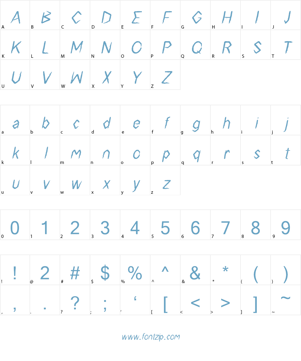 Duckie Brush Font Character